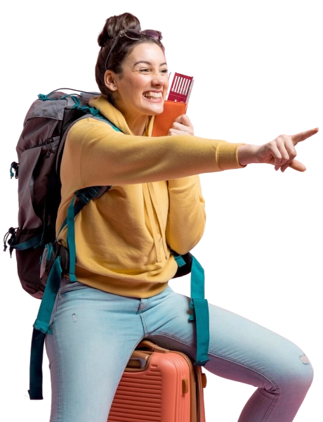 Touriste qui part en vacances