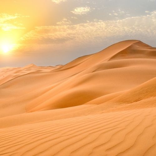 Dunes au coucher du soleil