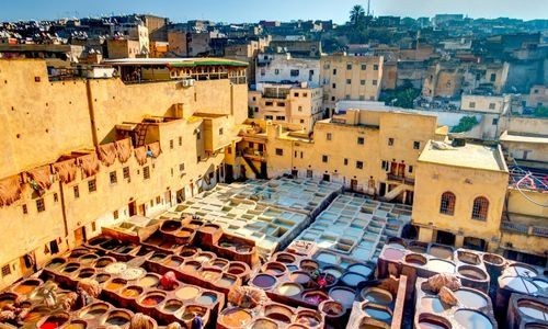 Fès vue large sur les tanneries
