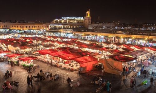 place Jemaa el fna by night