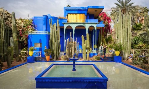 vue d'ensemble jardins majorelle marrakech